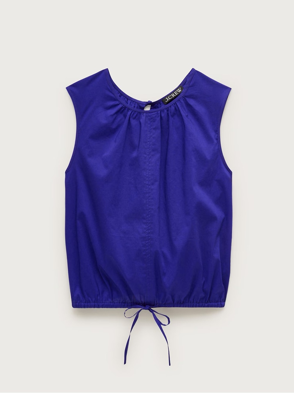 NWT J.Crew Drawstring-waist Tank Top Sateen Brilliant Indigo Medium CV043
